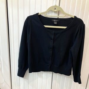 Size Small, Women's  Black Cropped Cardigan